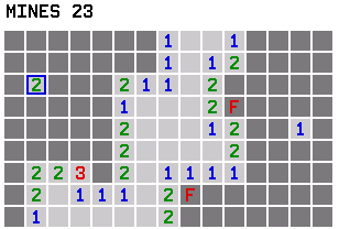 Minesweeper game on a TI-84 Evo
