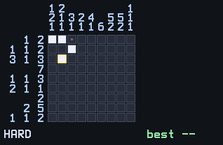 Picross game on a TI-84 Evo