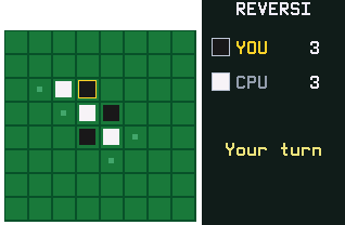 Reversi game on a TI-84 Evo