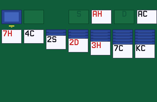 Solitaire game on a TI-84 Evo
